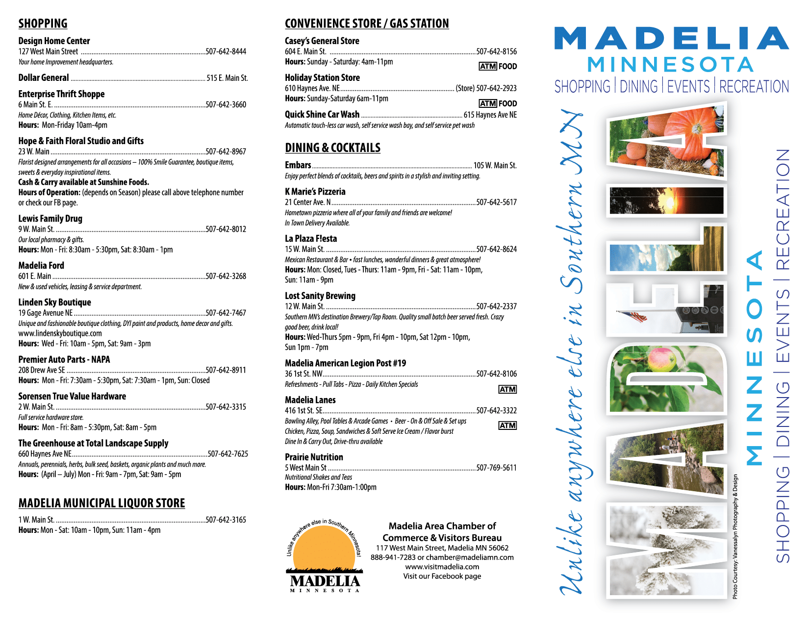 Madelia Brochure 3.12.2024 page 1 - Madelia Chamber of Commerce