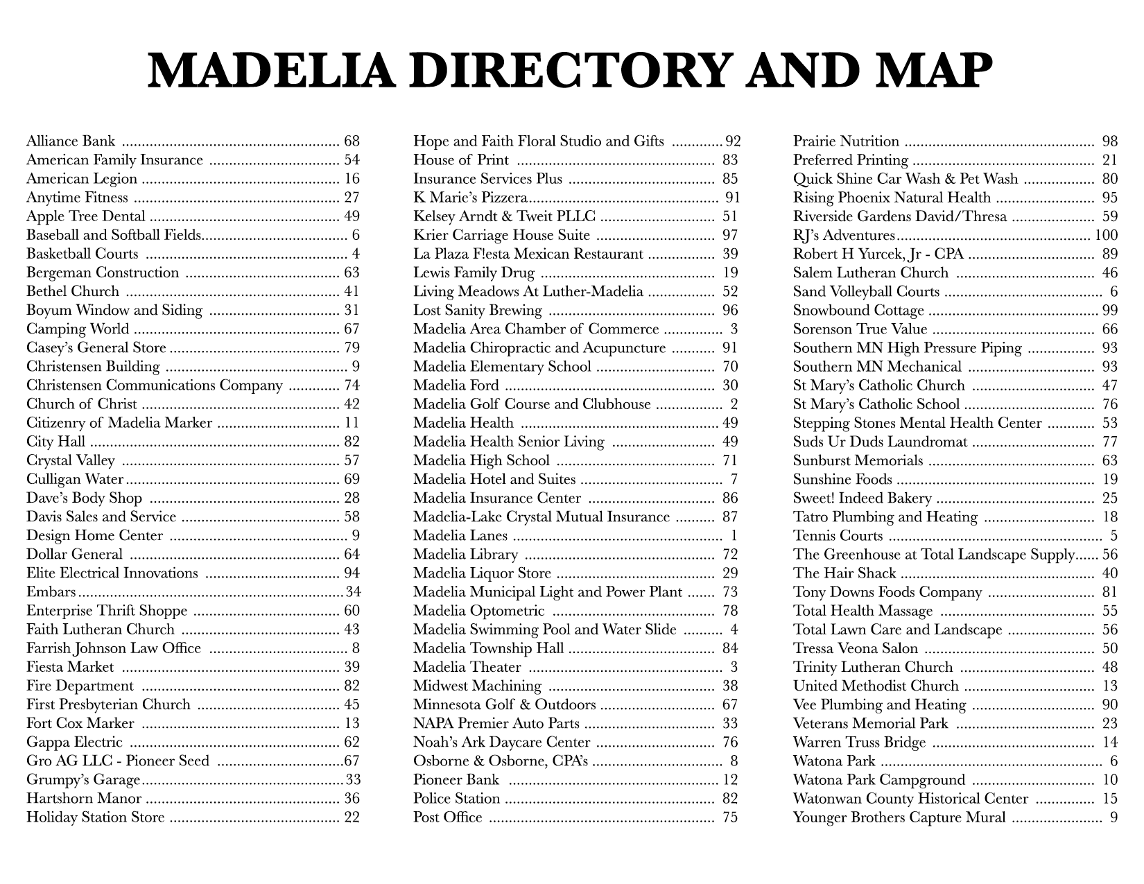 Madelia Brochure 3.12.2024 page 3 - Madelia Chamber of Commerce