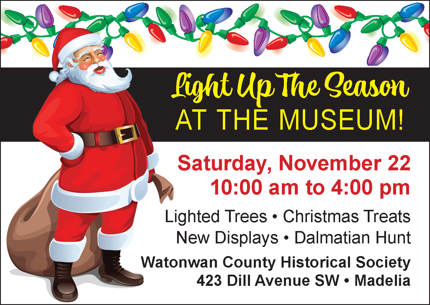 Watonwan Historical Society Light up the - Madelia Chamber of Commerce